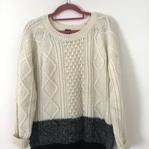 GAP cable knit wool and mohair white sweater